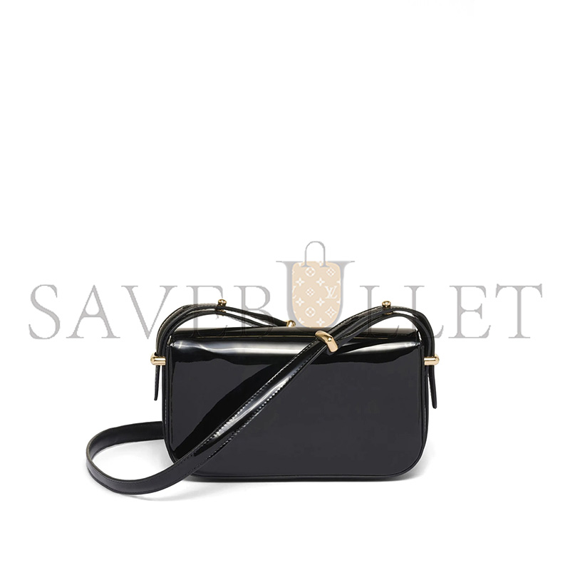 PRADA LOGO-PLAQUE LEATHER SHOULDER BAG 1BD339 (20.5*10.5*4cm) 